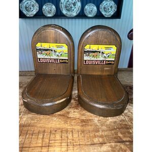 2 Kentucky Derby Churchill Downs Custom Wooden Bookends Louisville KY Robertson